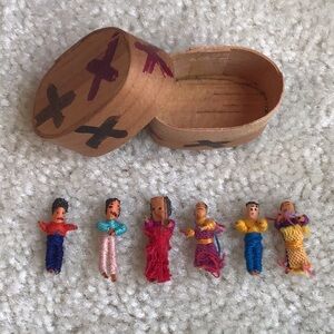 Vintage Guatemalan Trouble Dolls, 9 pieces